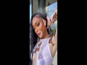 Winnie Harlow in Winnie Harlow Rocks Sexy Braless Look At The Hamptons Party