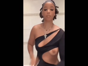 Chloe Bailey in Chloe Bailey Sexy And Nude Photos And Video Flashes Her Alluring Boobs In A Bathroom