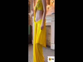Urfi Javed in Sexy Urfi Javed In Yellow Saree