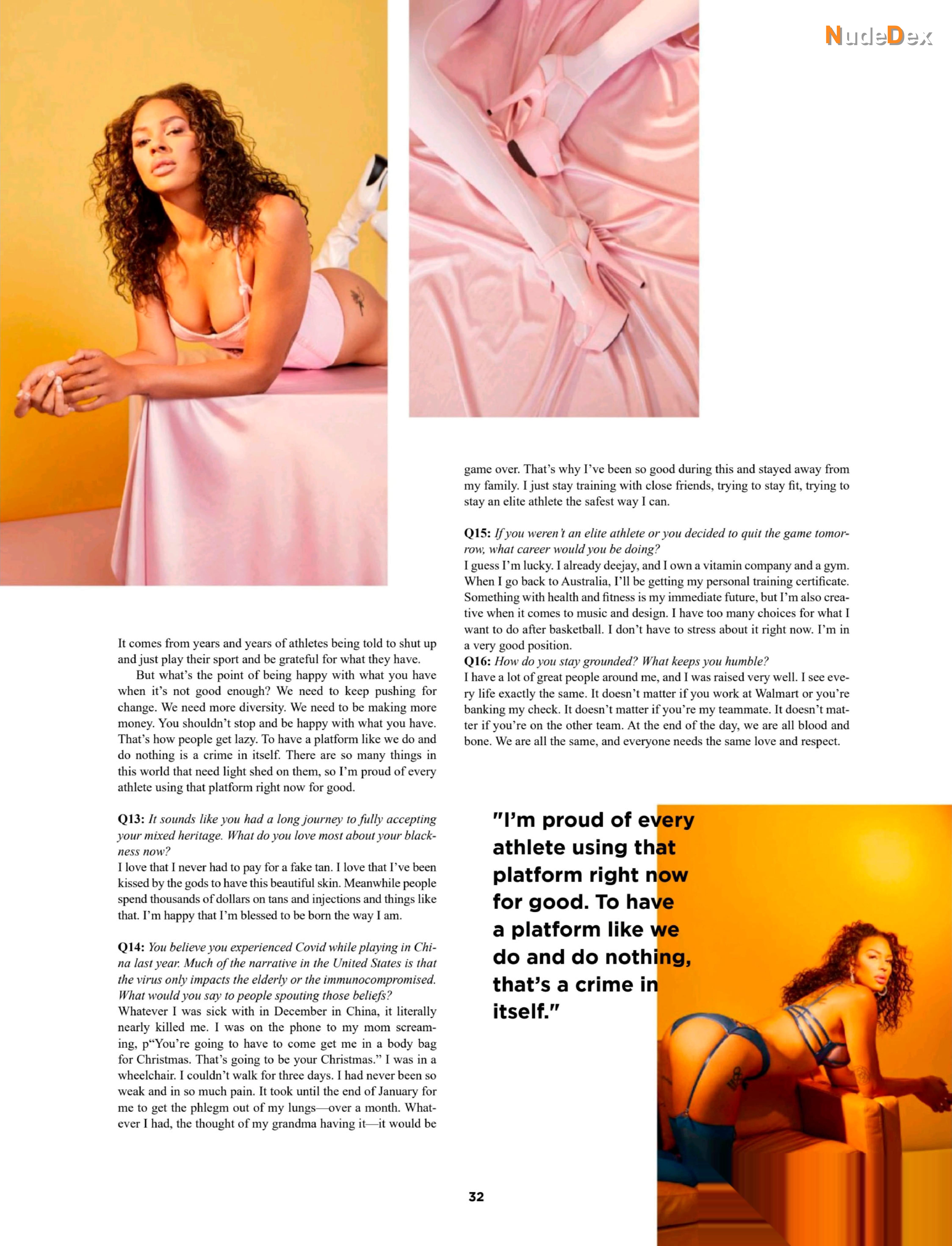 Liz Cambage in Playboy Magazine Denmark, photo 4