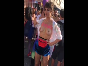 Maria Casadevall in Maria Casadevall Nude Boobs Public Demonstration